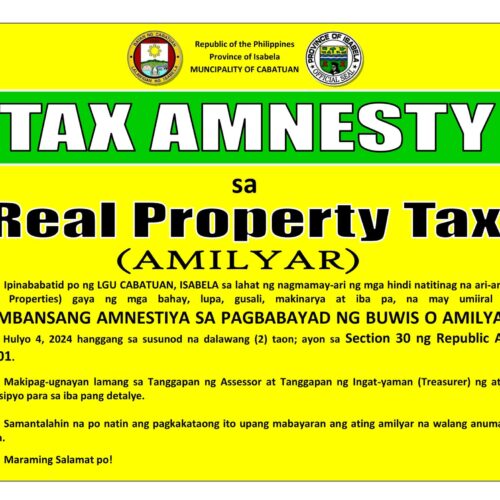 TAX AMNESTY sa REAL PROPERTY TAX